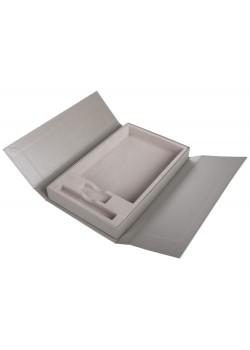 Коробка Triplet под ежедневник, флешку и ручку, серебристая