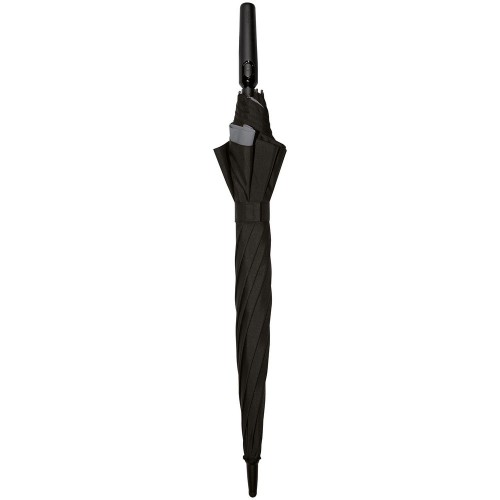 Зонт-трость Fiber Move AC, черный с серым