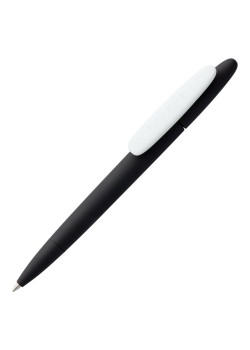 Ручка шариковая Prodir DS5 TRR-P Soft Touch, черная с белым