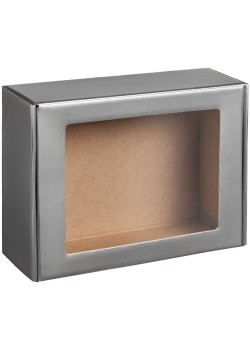 Коробка с окном Visible, серебристая