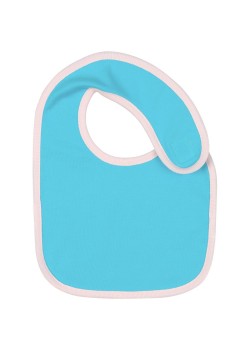 Нагрудник детский Baby Prime, бирюзовый с розовым
