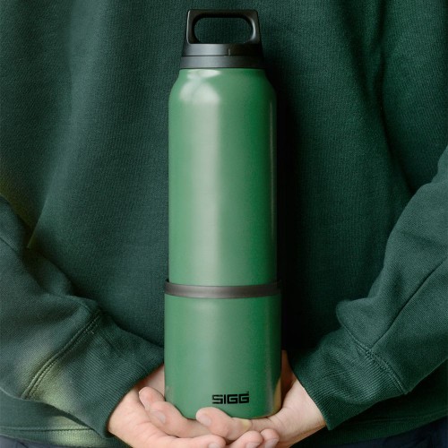 Термобутылка с чашкой Hot & Cold 750, зеленая