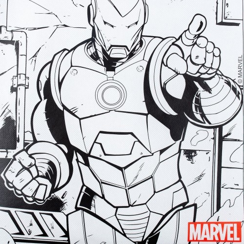 Рюкзак-раскраска с мелками Iron Man, белый
