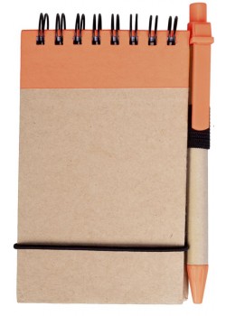 Блокнот на кольцах Eco Note с ручкой, оранжевый