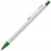 Ручка шариковая Chromatic White, белая с зеленым