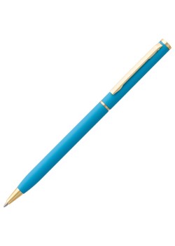Ручка шариковая Hotel Gold, ver.2, матовая голубая