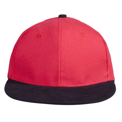 Бейсболка Unit Heat с прямым козырьком, двухцветная, красная с черным