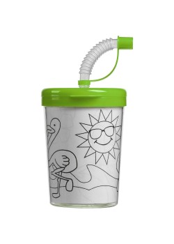 Детский стакан-раскраска «Передвижник», зеленый