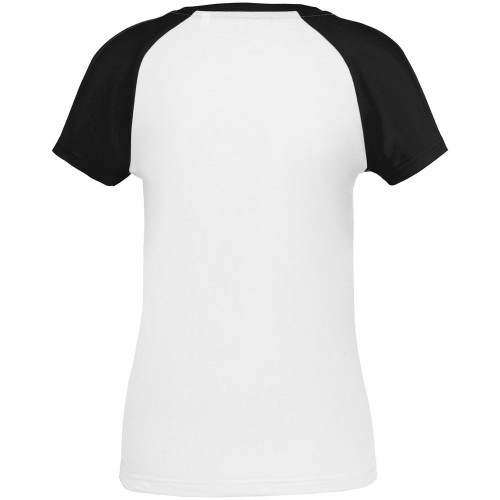 Футболка женская T-bolka Bicolor Lady, белая с черным