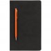 Блокнот Magnet Gold с ручкой, черно-оранжевый