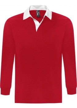 Рубашка поло мужская с длинным рукавом PACK 280 красная