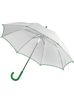 Зонт-трость Unit White, белый с зеленым
