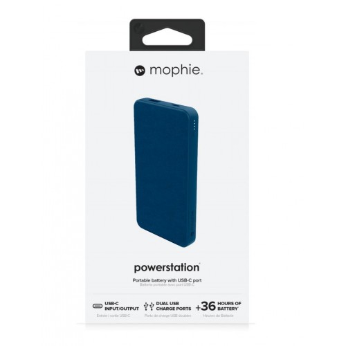 Внешний аккумулятор Mophie Powerstation 10000 мАч, синий
