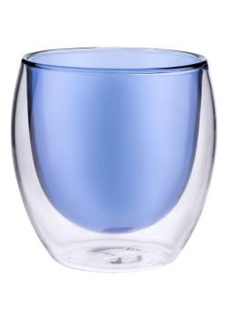 Стакан с двойными стенками Glass Bubble, синий