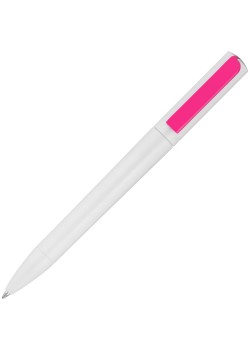 Ручка шариковая Split White Neon, белая с розовым