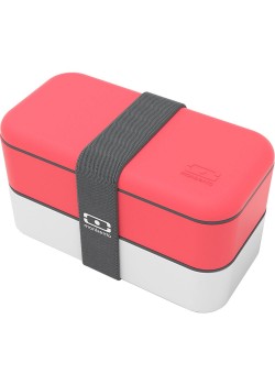 Ланчбокс MB Original, розовый коралл с белым