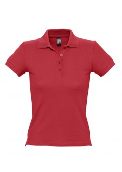 Рубашка поло женская PEOPLE 210, красная