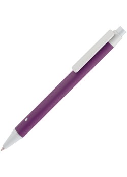Ручка шариковая Button Up, фиолетовая с белым