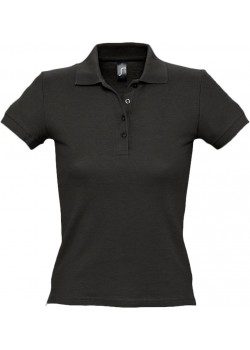 Рубашка поло женская PEOPLE 210, черная