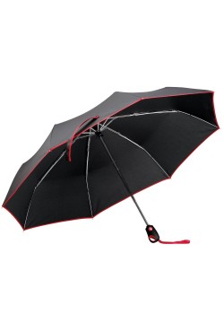 Складной зонт Drizzle, черный с красным