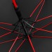 Зонт-трость с цветными спицами Color Style ver.2, красный, с серой ручкой