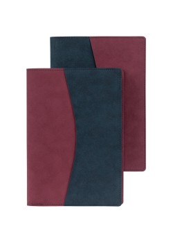 Ежедневник Reversible в суперобложке, недатированный, синий с бордовым