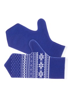 Варежки «Скандик», синие (василек)