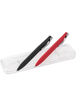 Набор Pin Soft Touch: ручка и карандаш, черный с красным