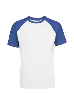 Футболка мужская T-bolka Bicolor, белая с синим