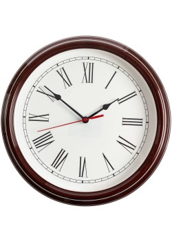 Часы настенные Flat Circle, коричневые
