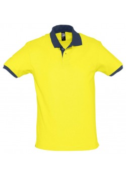 Рубашка поло Prince 190, желтая с темно-синим