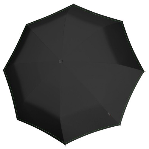 Складной зонт U.090, черный с неоново-зеленым
