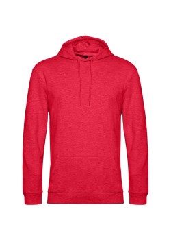 Толстовка с капюшоном унисекс Hoodie, красный меланж
