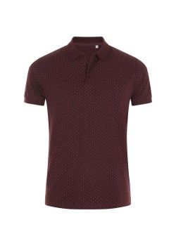Рубашка поло мужская BRANDY MEN, бордовая с белым
