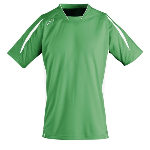 Футболка спортивная MARACANA 140, зеленая с белым