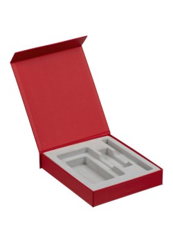 Коробка Latern для аккумулятора 5000 мАч, флешки и ручки, красная