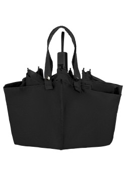 Зонт-сумка складной Stash, черный