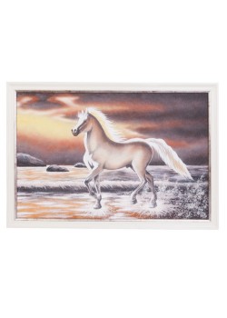 Картина «Лошадь» в серебристой раме