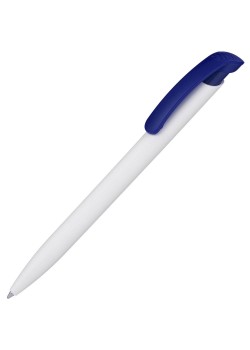 Ручка шариковая Clear Solid, белая с синим