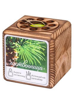 Набор для выращивания с органайзером «Экокуб Burn», лиственница