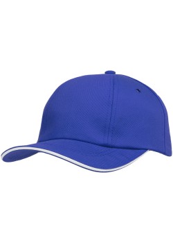Бейсболка Bizbolka Canopy, ярко-синяя с белым кантом