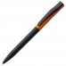 Ручка шариковая Pin Fashion, черно-оранжевый металлик