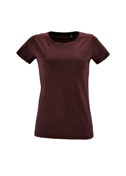 Футболка женская REGENT FIT WOMEN, бордовый меланж