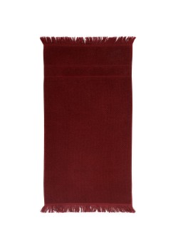 Полотенце Essential с бахромой, бордовое