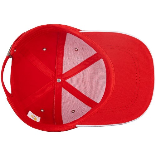 Бейсболка Bizbolka Canopy, красная с белым кантом
