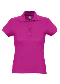 Рубашка поло женская PASSION 170, ярко-розовая (фуксия)