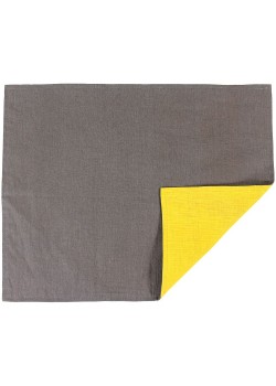 Сервировочная салфетка Essential с пропиткой, серая с горчичным