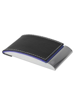 Визитница Prestige, черная с синим