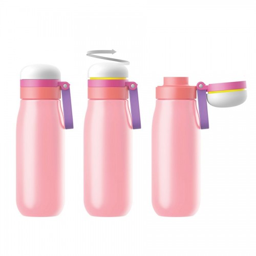 Вакуумная бутылка для воды Zoku, розовая