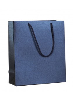 Пакет бумажный «Блеск», малый, синий
